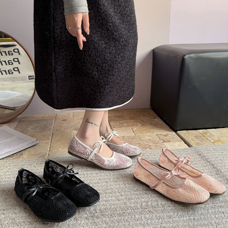Embroidery Flat Shoes - Sanfte flache Ballettschuhe für Damen, 2026,