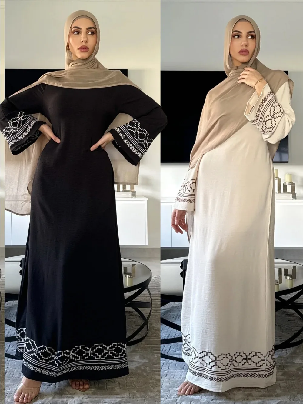 Embroidery Arabic - Eid Stickerei Muslimischen Kleid für Frauen