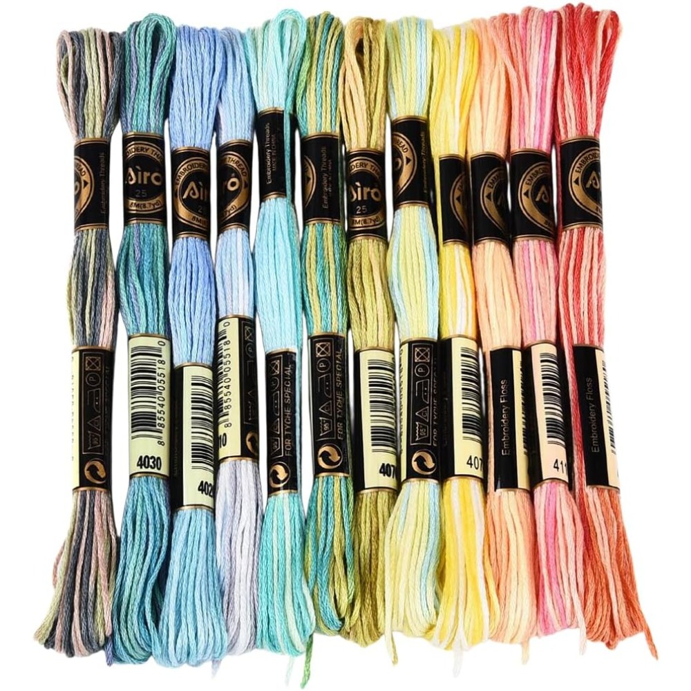 Embroidery Gradient - 12 Stränge 105 Yards 6-fädiger Melierter