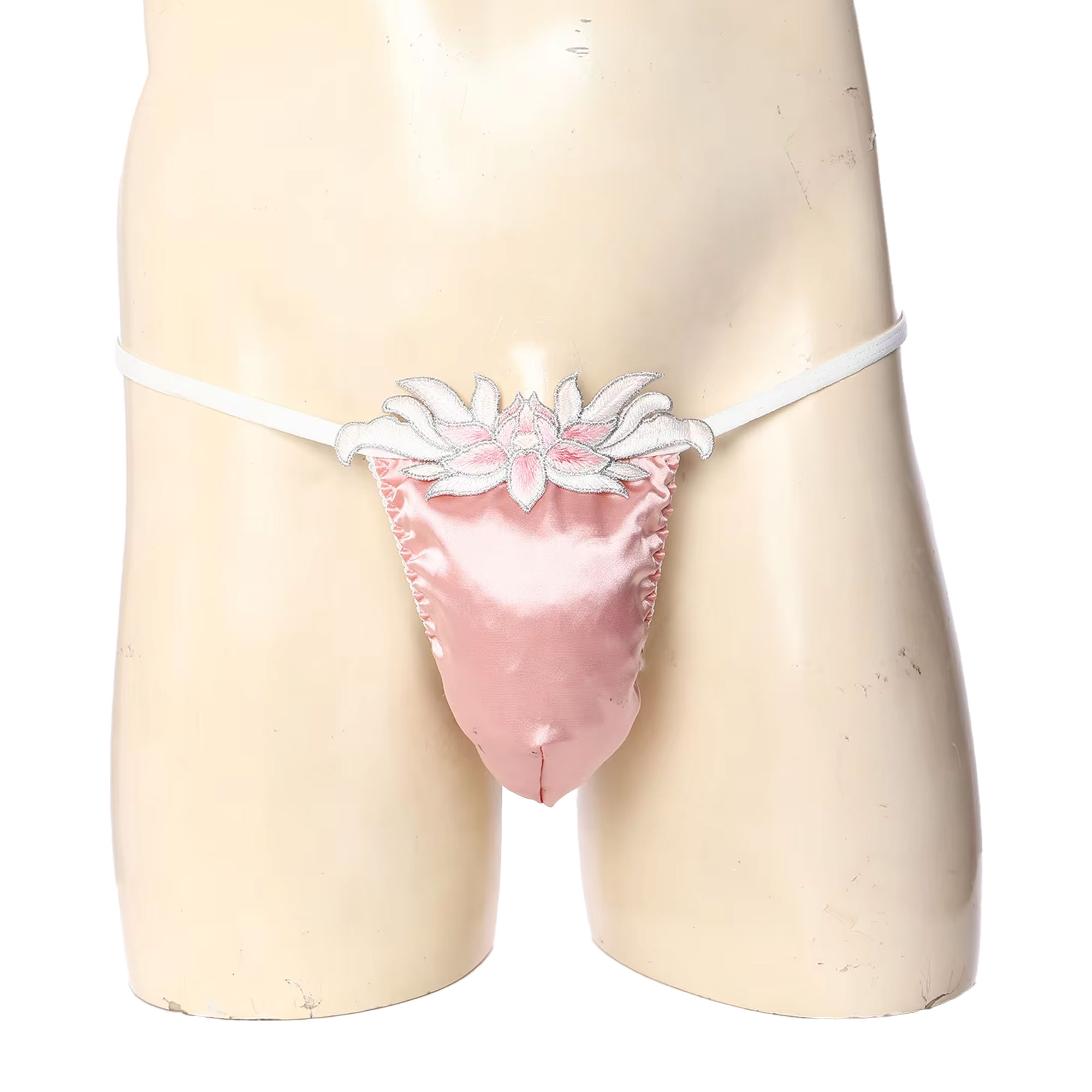 Embroidery Underwear - Sissy T-Back Thongs Unterwäsche für Männer,