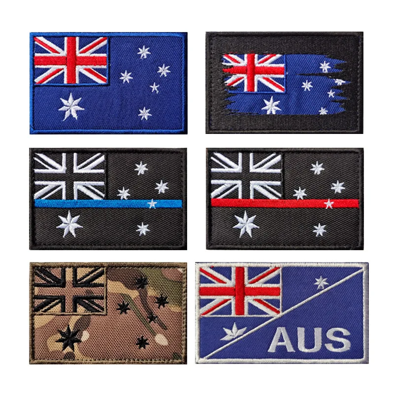 Embroidery Australia - Australien-Flagge, IR-reflektierende Aufnäher, appliziertes Gummi, australischer