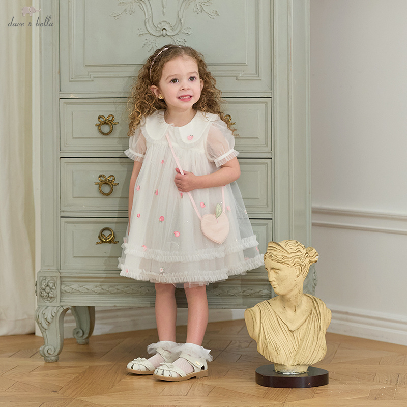 Embroidery Charm - Dave Bella Mädchen Baby Mesh Prinzessin