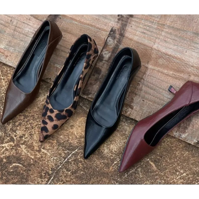 Embroidery Flat Shoes - 2024 Damen Sexy High Heels Burgund