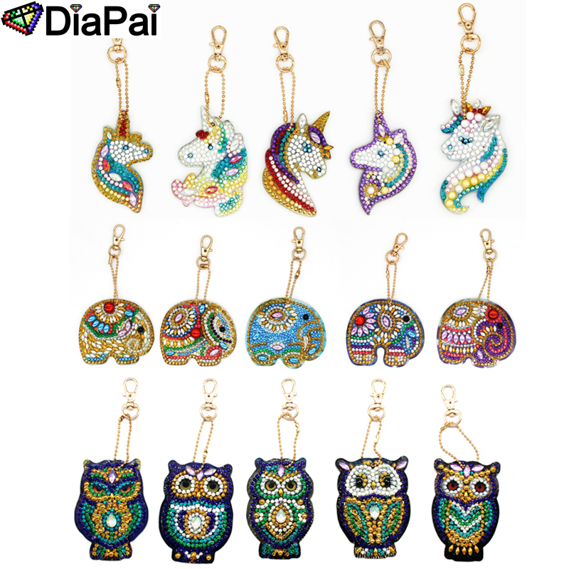 Embroidery Chain Stitch - DIAPAI 5D Diamant Malerei Schlüsselanhänger Spezielle