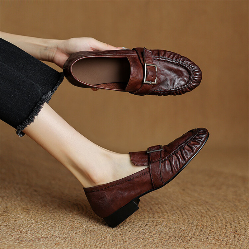 Embroidery Flat Shoes - Neue Herbst Echt leder Frauen Pumps