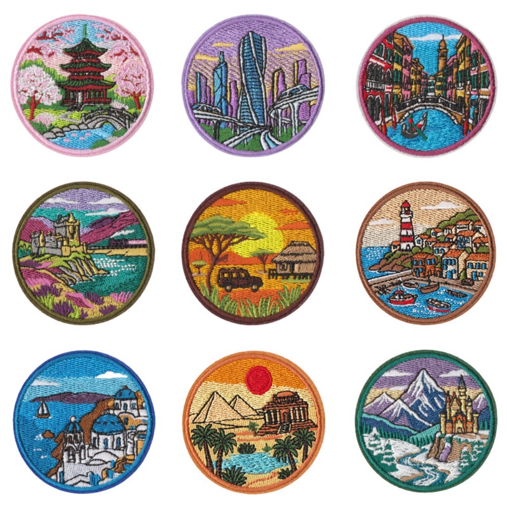 Embroidery Australia - Städtisches Wahrzeichen-Muster Stickerei-Aufnäher zum Aufbügeln für