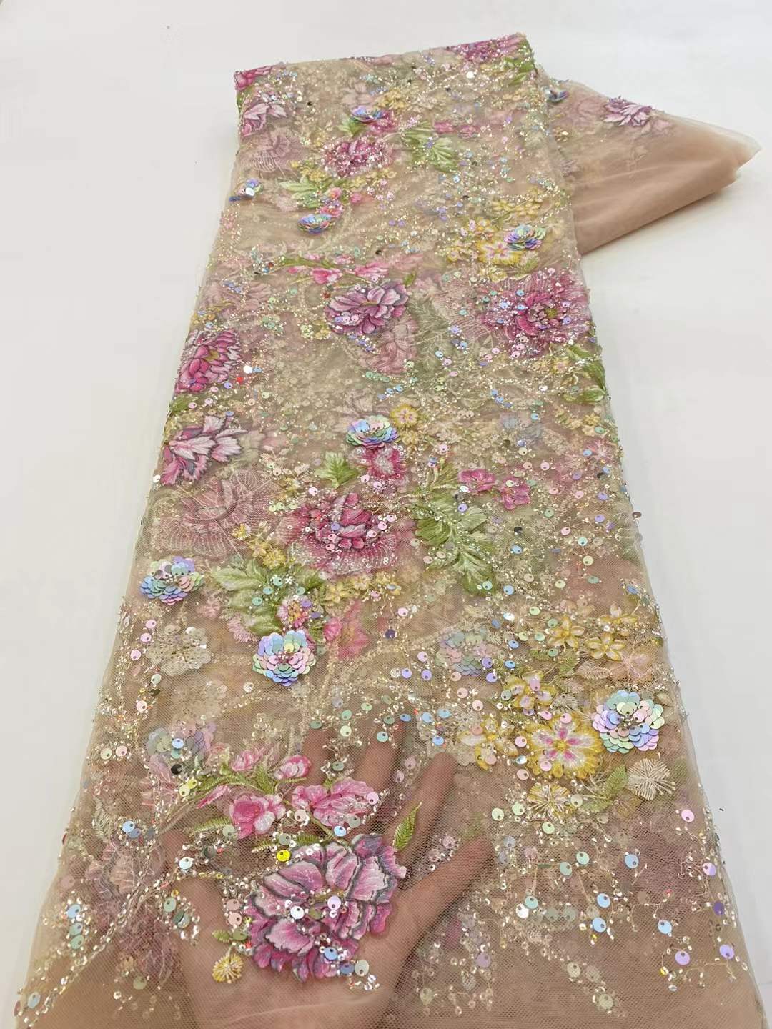 Embroidery Gradient - Afrikanischer Spitzenstoff 2026, hohe Qualität mit