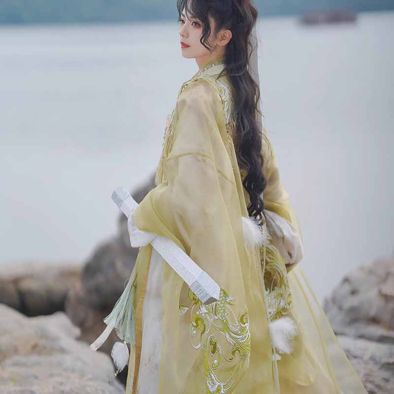Embroidery Gradient - Wuxia Schwertkämpfer Hanfu Outfit Herren Farbverlauf