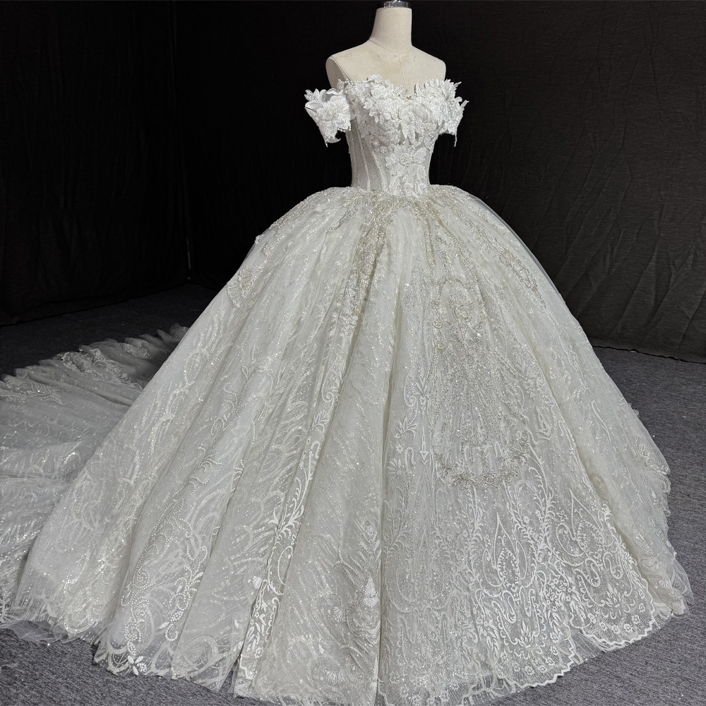 Embroidery Organza - Anpassbares Brautkleid mit Herzausschnitt, schulterfrei, Stickereien,