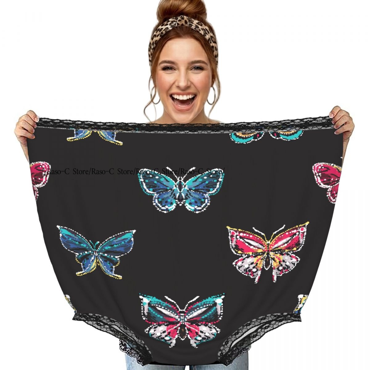 Embroidery Underwear - Lustige Oma-Unterwäsche mit Stickerei und Strass,