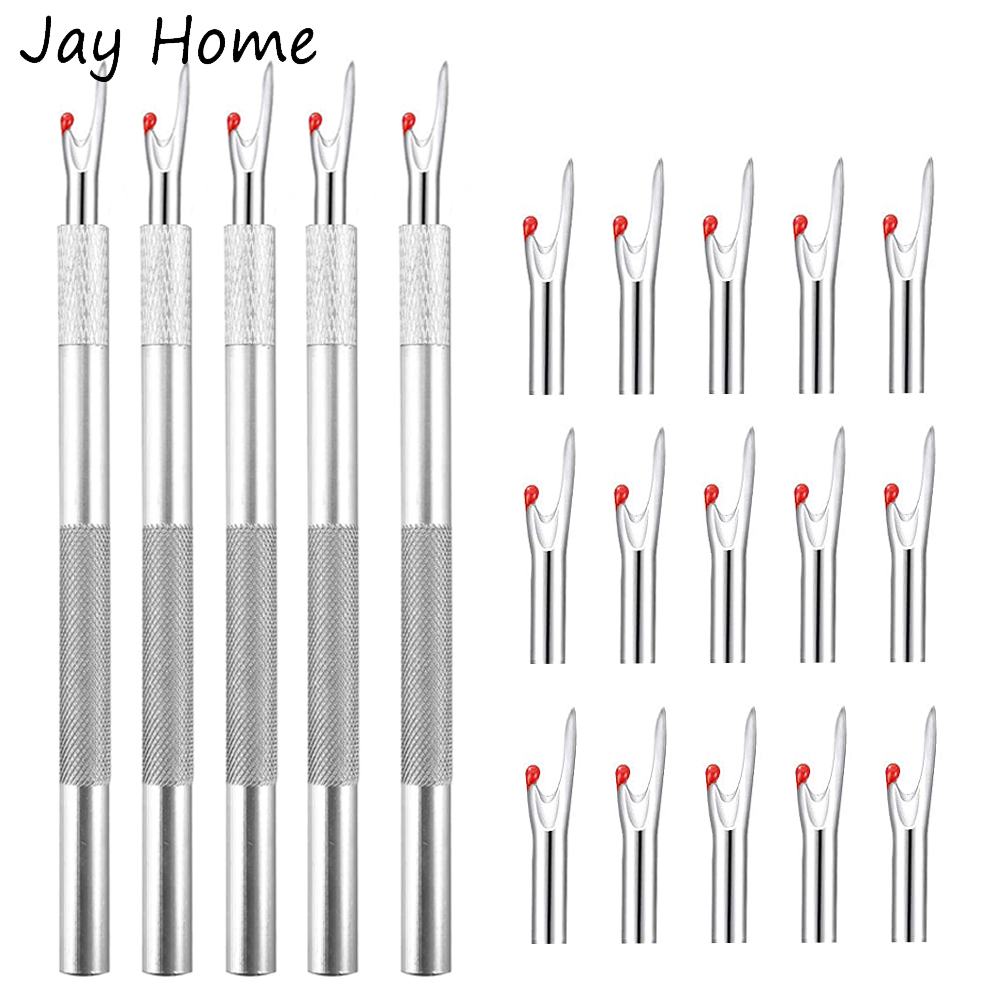 Embroidery Removal Tool - 1PC Naht Ripper Griff mit 5Pcs