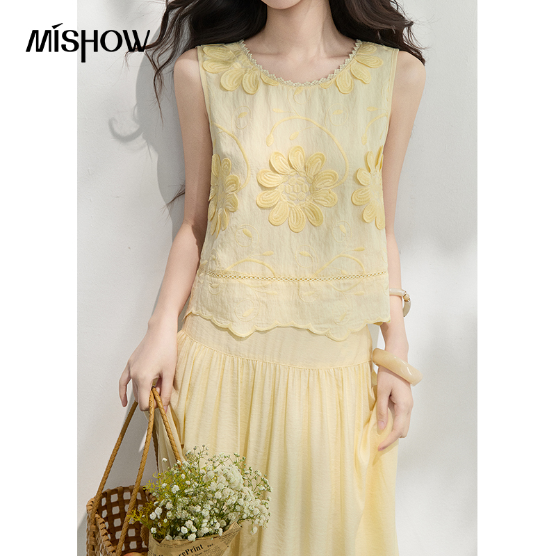 MISHOW Französische Bluse mit  – Embroidery Blouse Bewertung und Preis