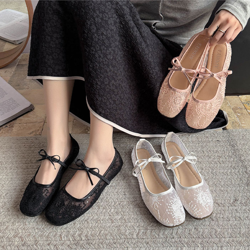 Sanfte flache Ballettschuhe fü – Embroidery Flat Shoes Bewertung und Preis