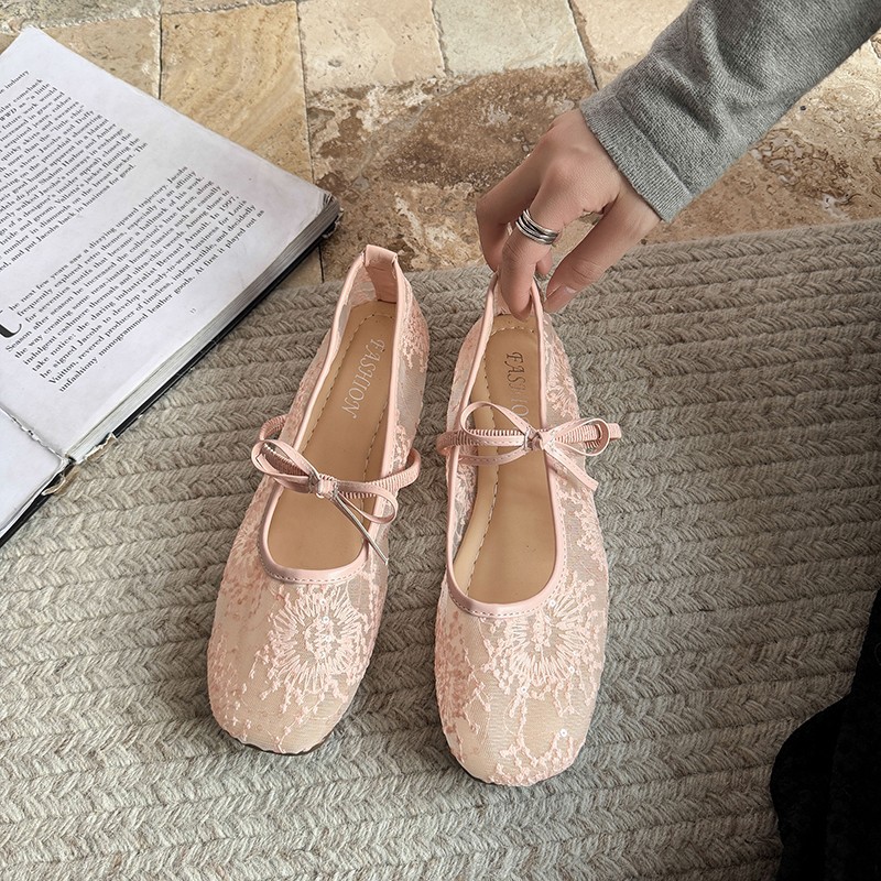Sanfte flache Ballettschuhe fü – Embroidery Flat Shoes Bewertung und Preis