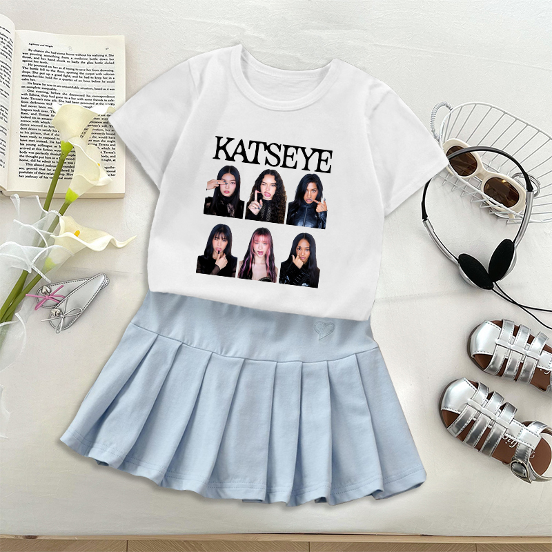 Mode K POP K-KATSEYE T-shirt F – Embroidery Shirt Bewertung und Preis