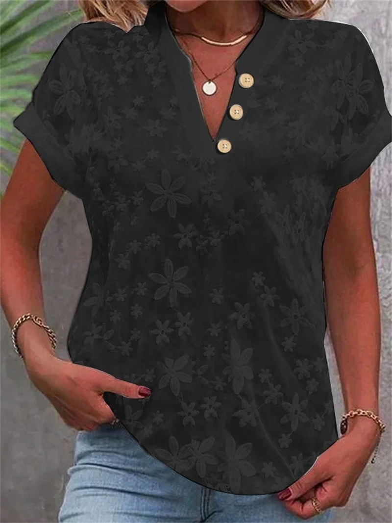 Sommer Frauen Weiße Blumen Sti – Embroidery Blouse Bewertung und Preis