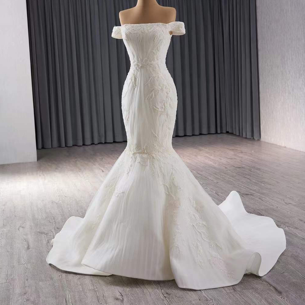 Hochzeitskleid, trägerlos, sch – Embroidery Organza Bewertung und Preis