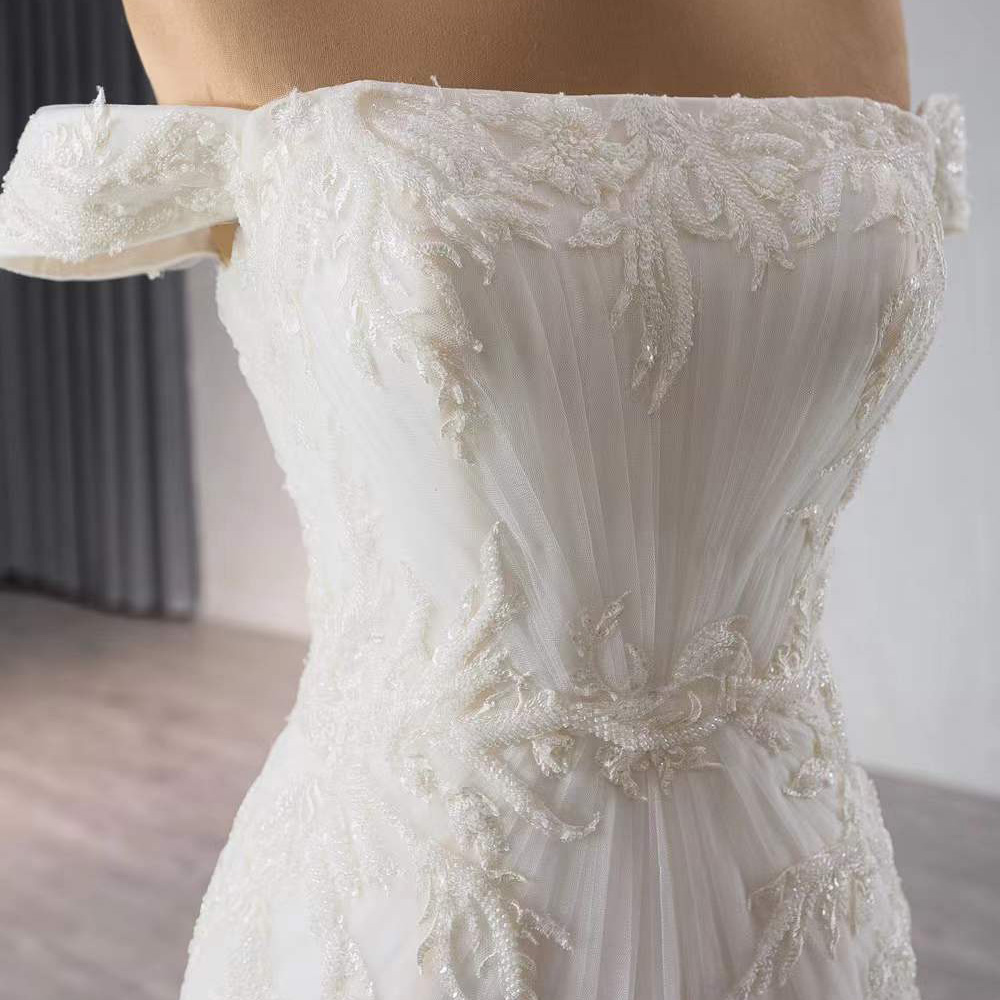 Hochzeitskleid, trägerlos, sch – Embroidery Organza Bewertung und Preis