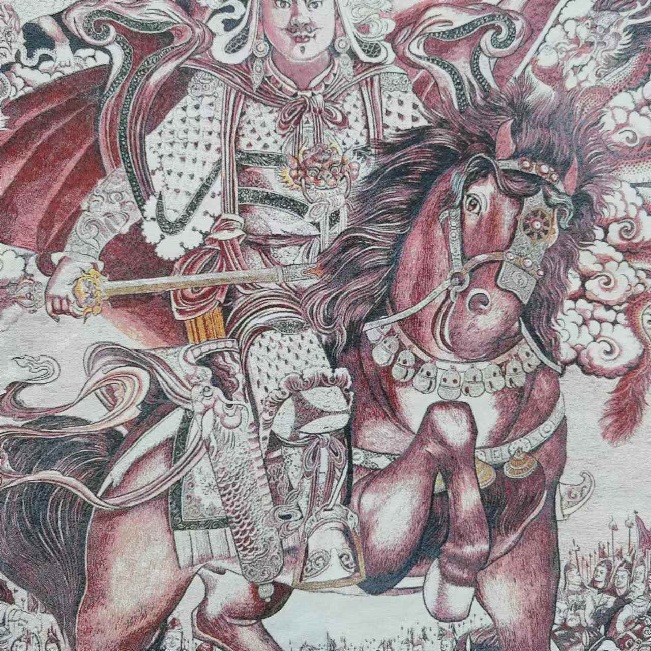 35-Zoll-Thangka-Stickerei, tib – Embroidery Horse Bewertung und Preis