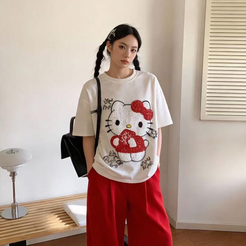 Niedliches Kurzarm-T-Shirt mit – Embroidery Shirt Bewertung und Preis