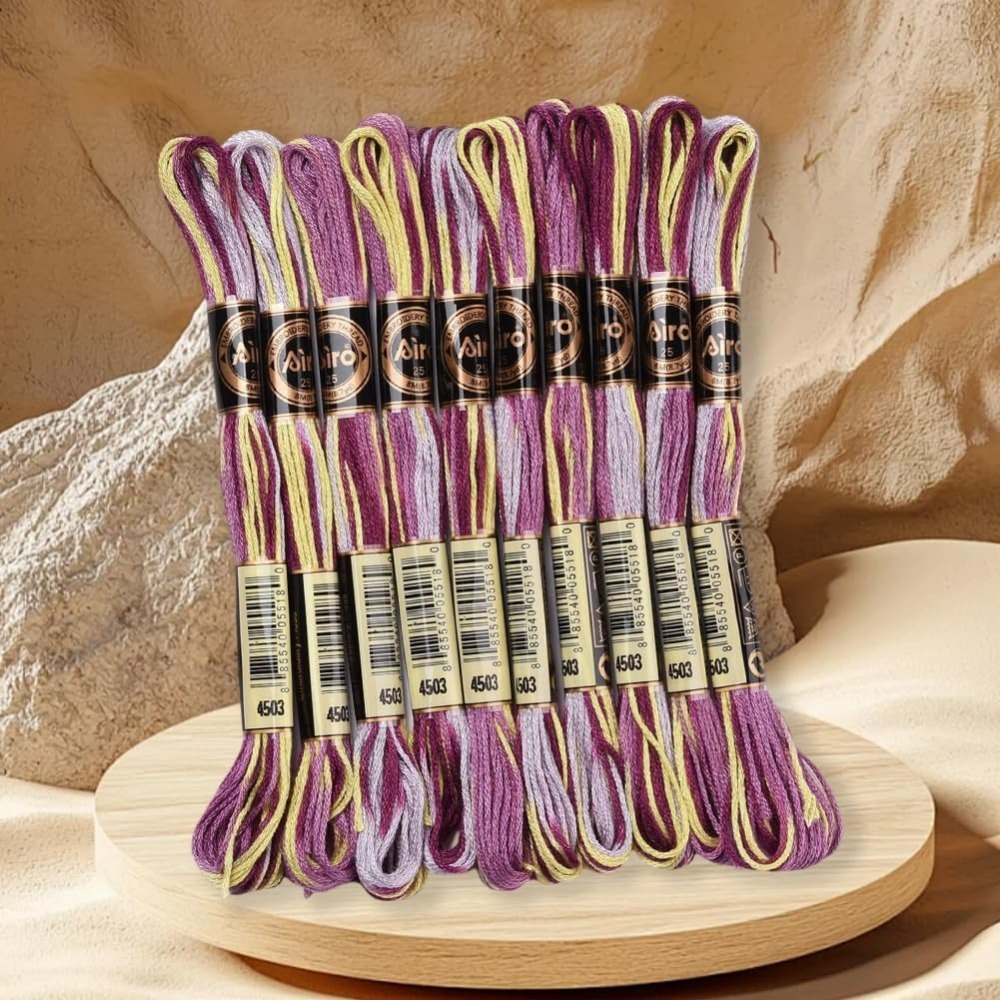 6-strängige lila bunte Stickga – Embroidery Gradient Bewertung und Preis
