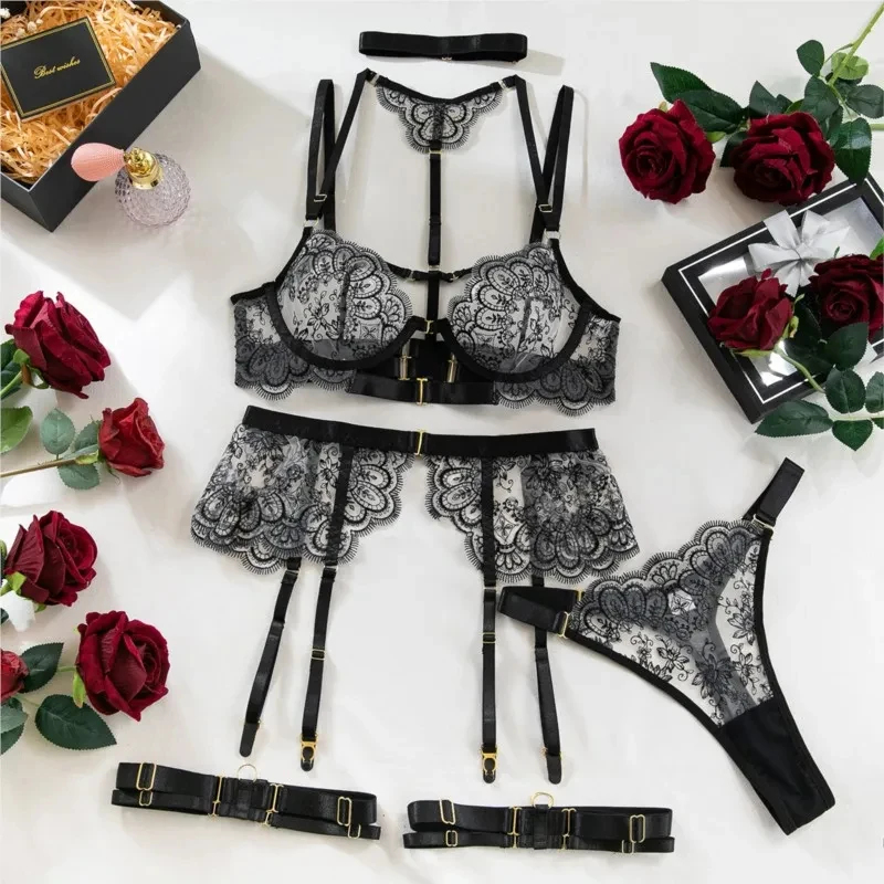 5-teiliges Sexy Stickerei-Unte – Embroidery Underwear Bewertung und Preis