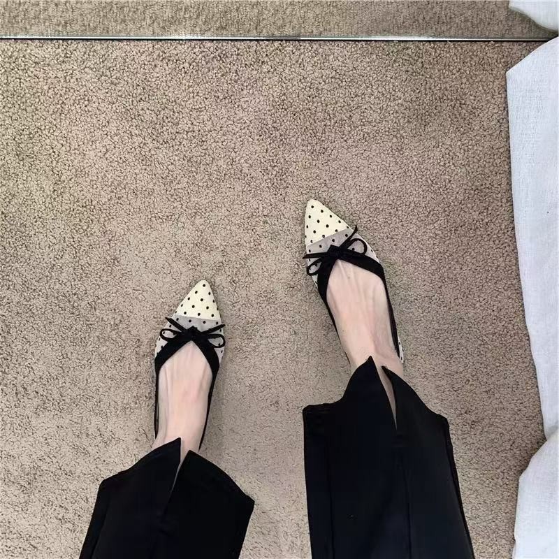 2026 Sommer Neu Polka Dot Einz – Embroidery Flat Shoes Bewertung und Preis