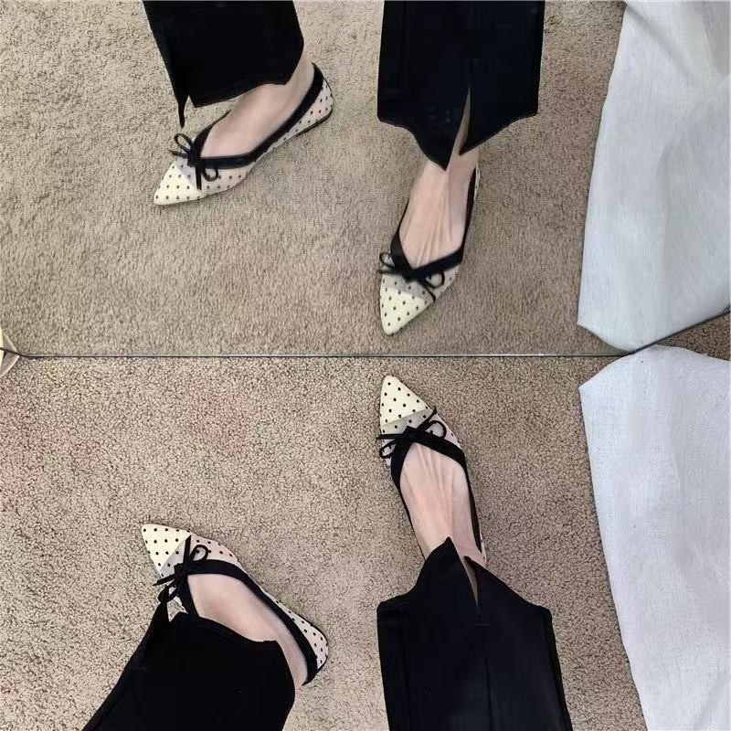 2026 Sommer Neu Polka Dot Einz – Embroidery Flat Shoes Bewertung und Preis