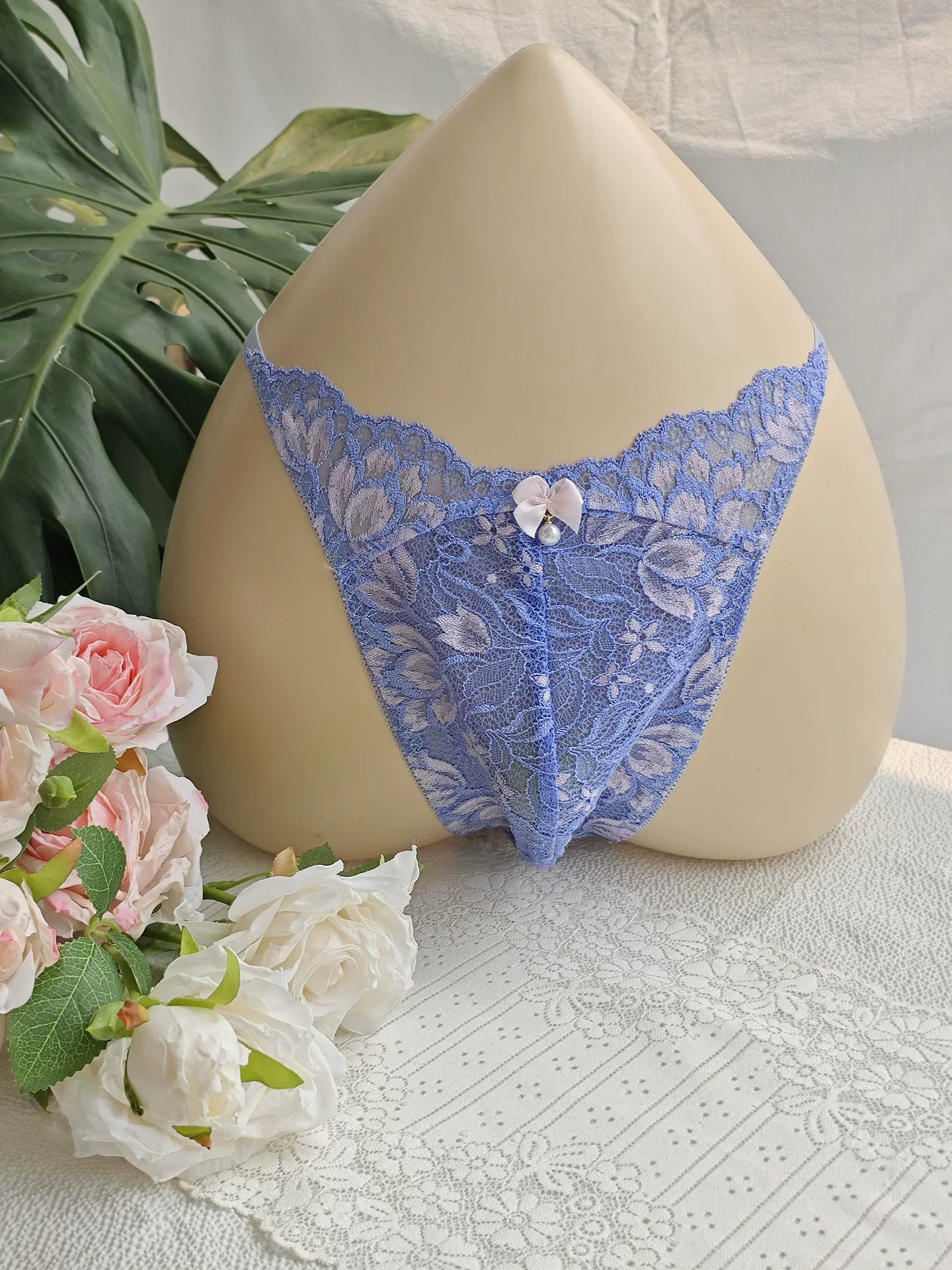 Schwarze Spitzen-T-Shorts für  – Embroidery Underwear Bewertung und Preis
