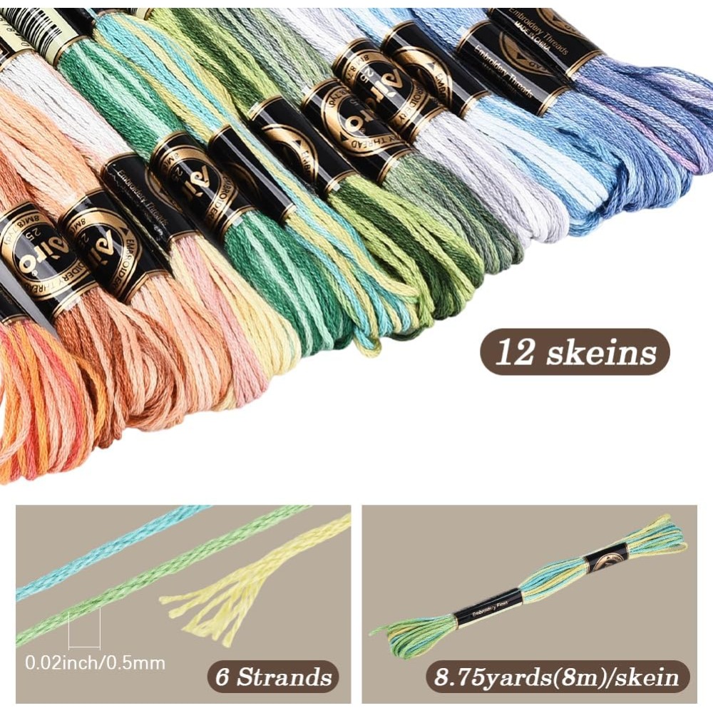 12 Stränge 105 Yards Kreuzstic – Embroidery Gradient Bewertung und Preis
