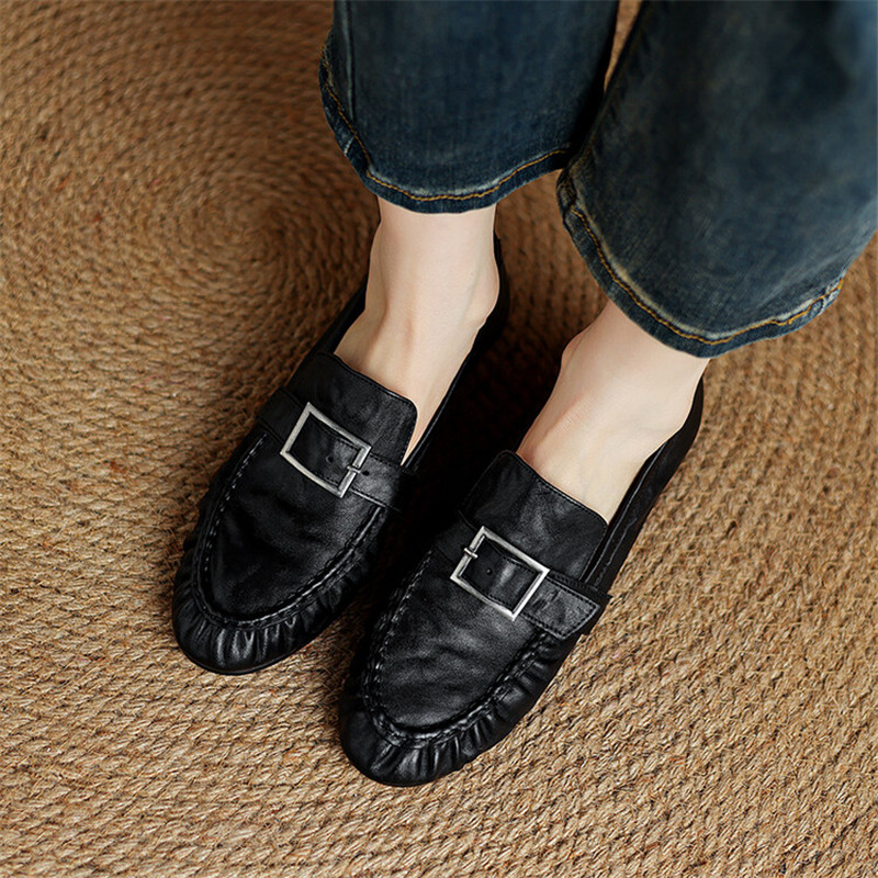 Neue Herbst Echt leder Frauen  – Embroidery Flat Shoes Bewertung und Preis