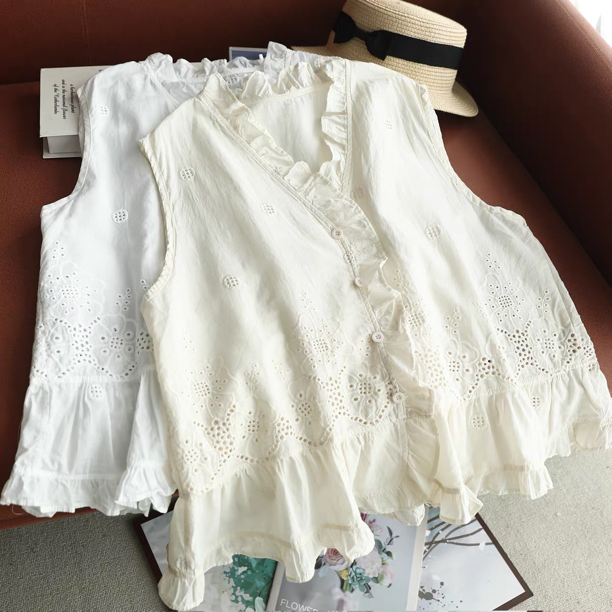 Damen Ärmelloses Westentop mit – Embroidery Vest Bewertung und Preis