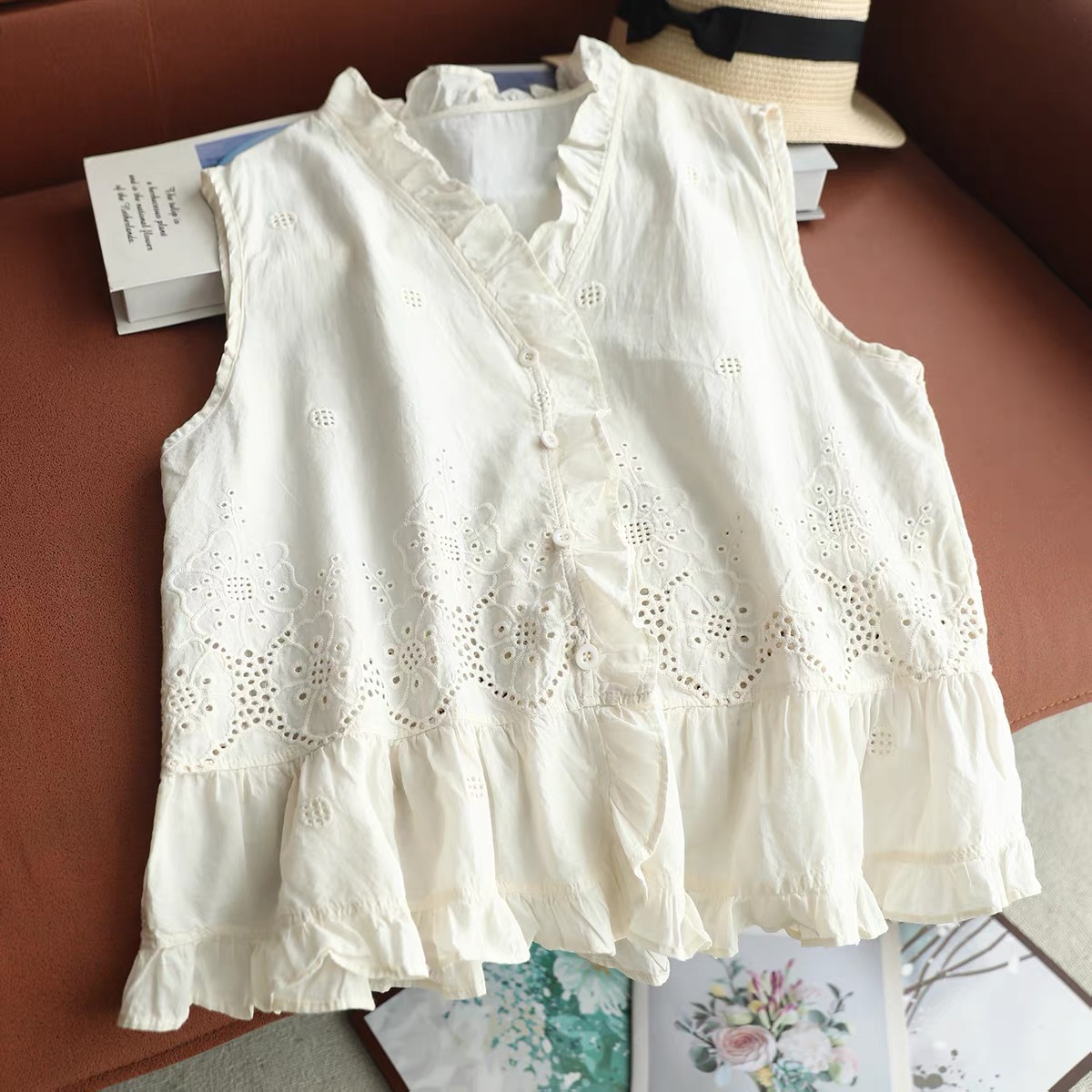 Damen Ärmelloses Westentop mit – Embroidery Vest Bewertung und Preis