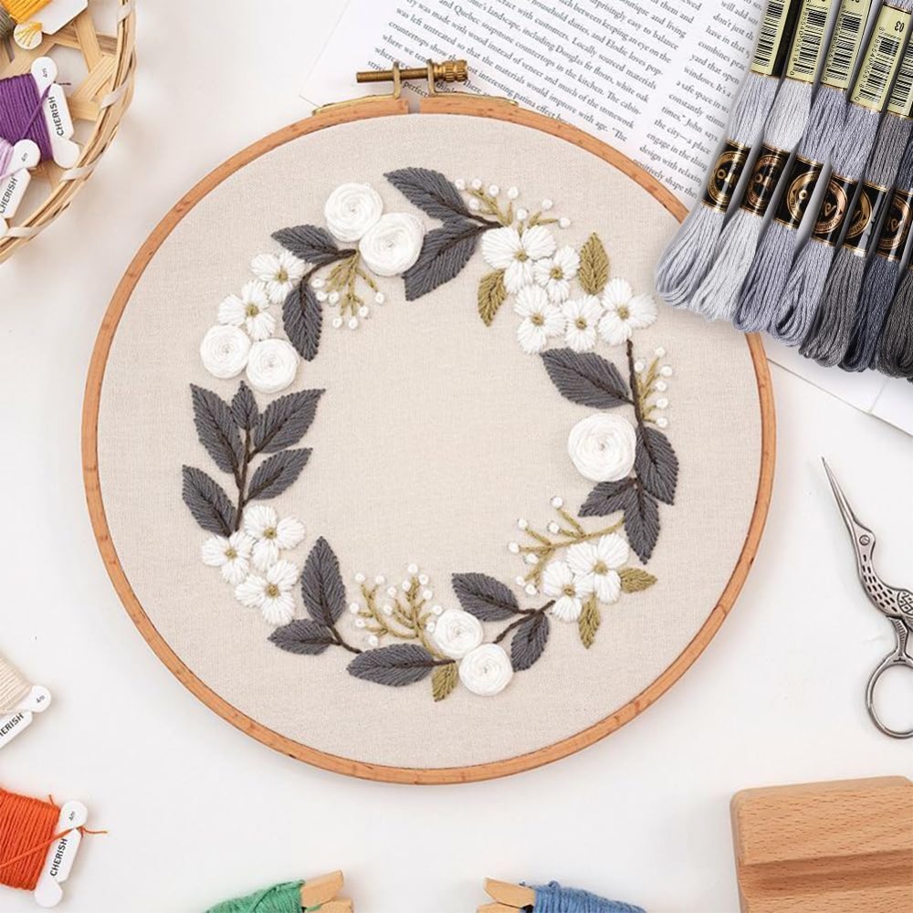 8 Stränge, 70 Yards, graue Fre – Embroidery Gradient Bewertung und Preis