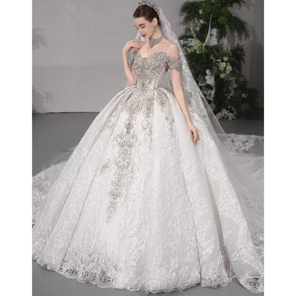 Luxuriöses Schulterfreies Swee – Embroidery Organza Bewertung und Preis