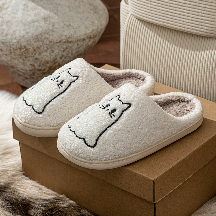 Mode Nette Linie Katze Exquisi – Embroidery Flat Shoes Bewertung und Preis