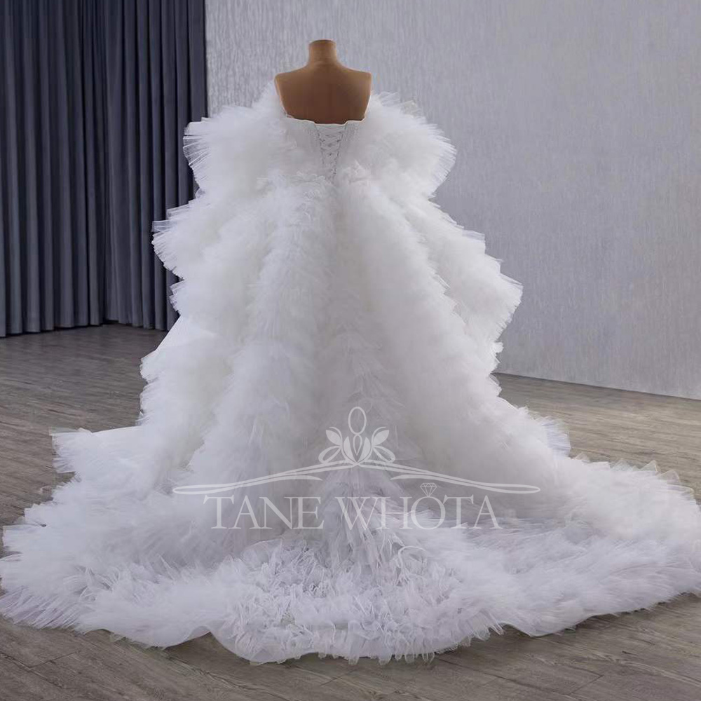 Elegantes Meerjungfrau-Hochzei – Embroidery Organza Bewertung und Preis