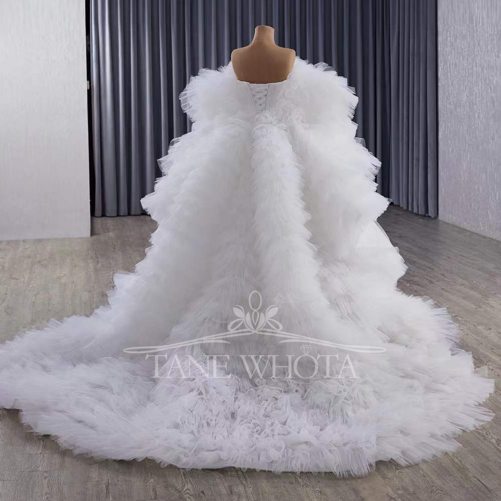 Elegantes Meerjungfrau-Hochzei – Embroidery Organza Bewertung und Preis