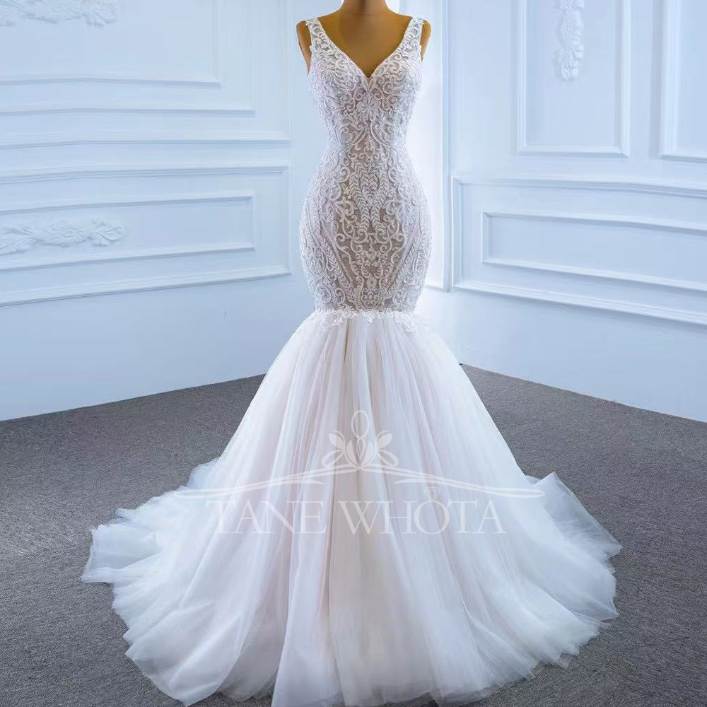Ziviles Hochzeitskleid, Spaghe – Embroidery Organza Bewertung und Preis