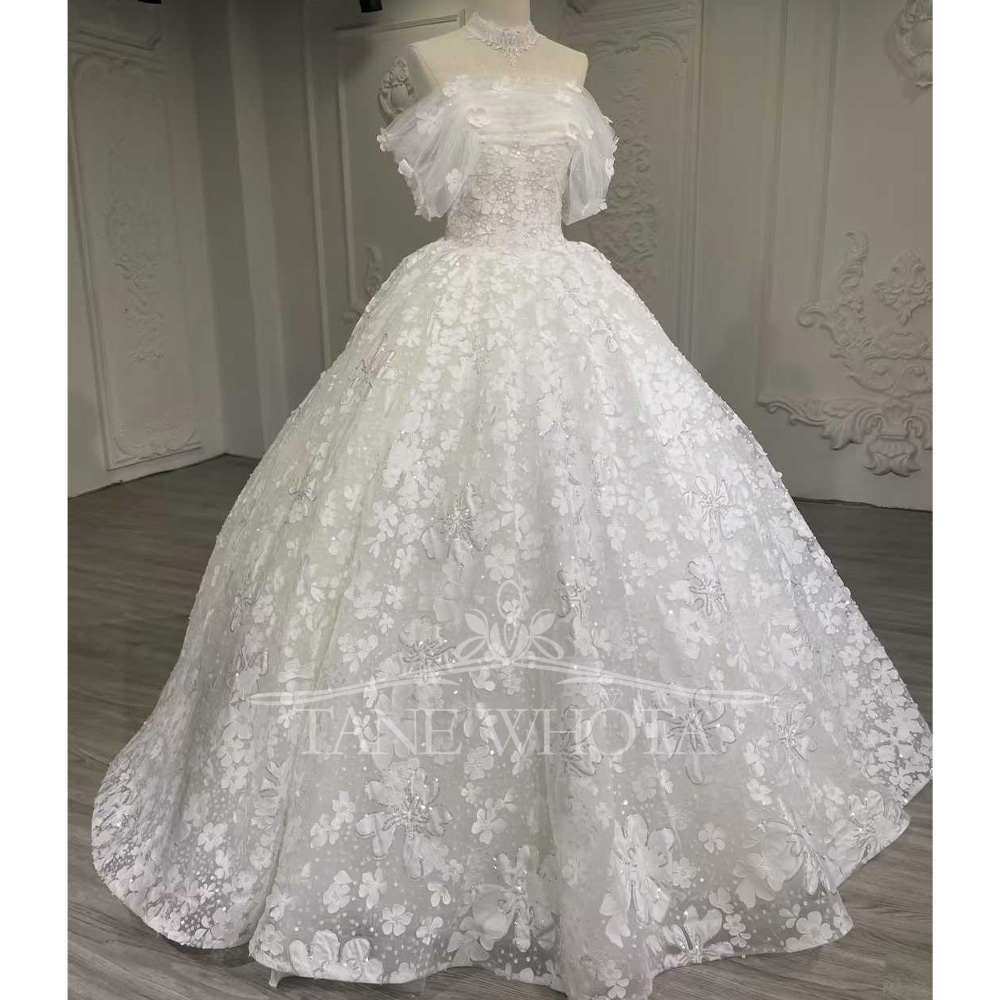 Luxuriöses Brautkleid mit Pail – Embroidery Organza Bewertung und Preis